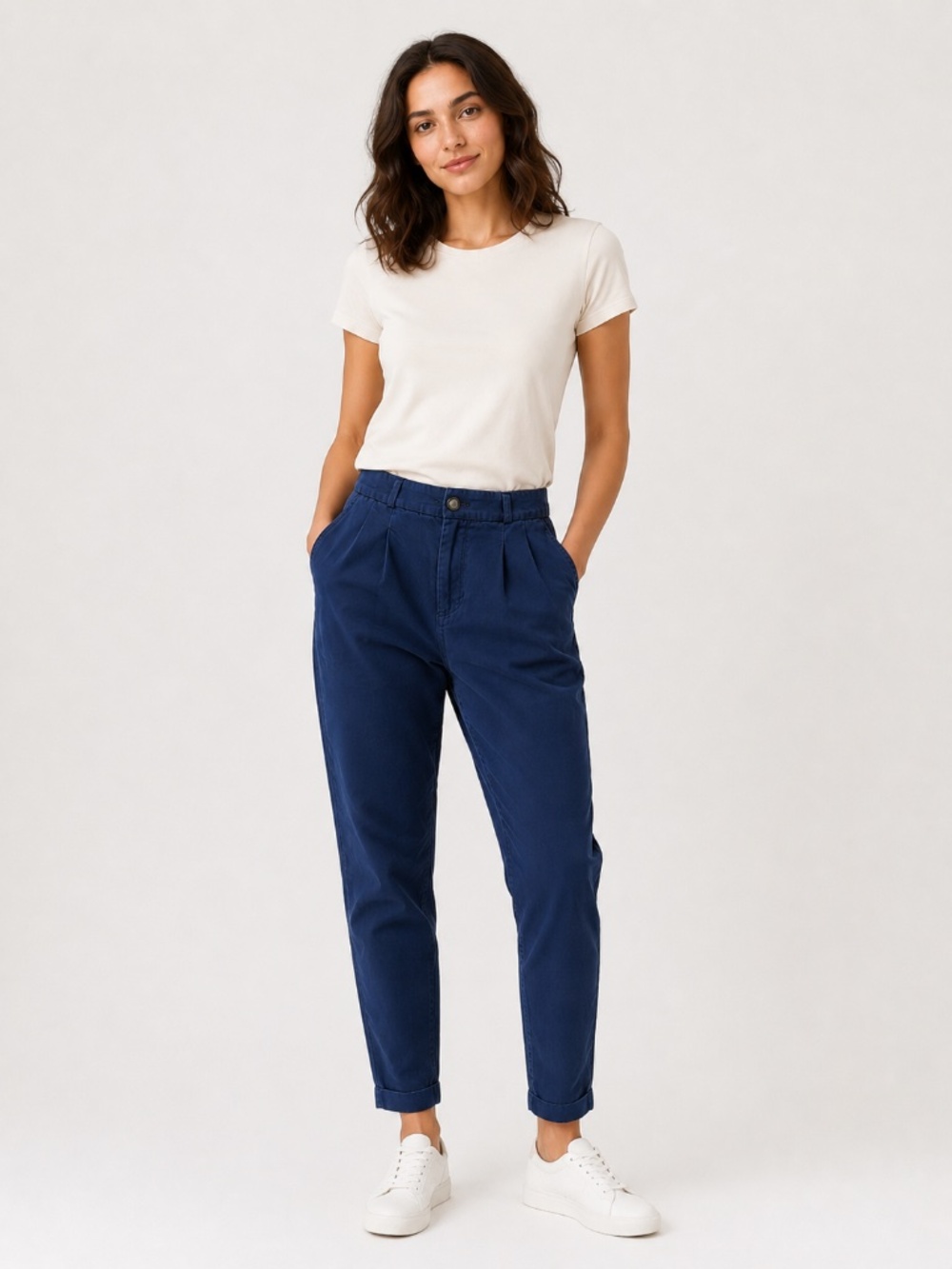 RW&Co Pleated Tapered Dressy Trousers Pants Blue Size 00